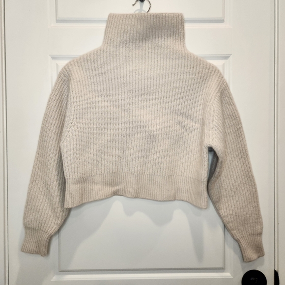 Aritzia Wilfred Montpellier Merino Wool Waist Cream Turtleneck - Picture 2 of 8